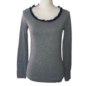 MANGO SUIT gray knit top long sleeved Womens small